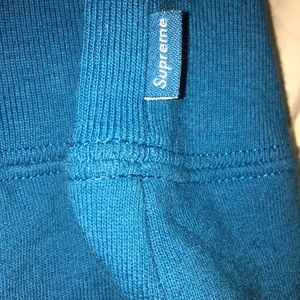 supreme lee hooded sweatshirt dark aqua
